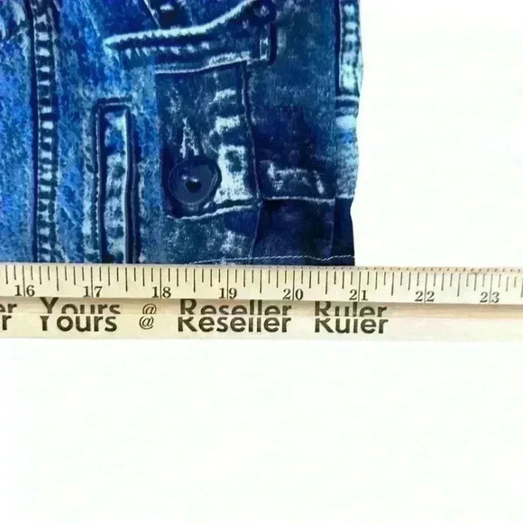 NWT Live 4 Truth Palazzo Straight Leg Print Maxi Pants Denim Design women Med. - Picture 10 of 13